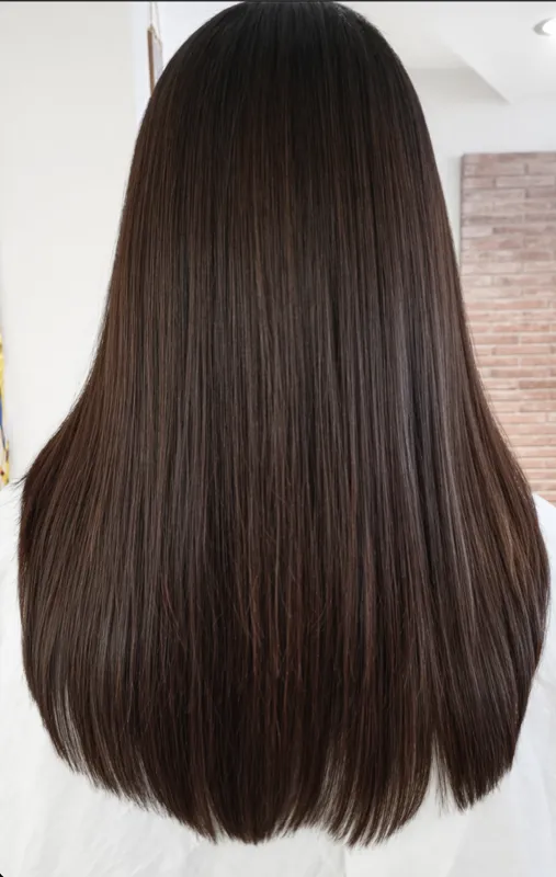 Resultado de alisado con keratina Moroccanoil